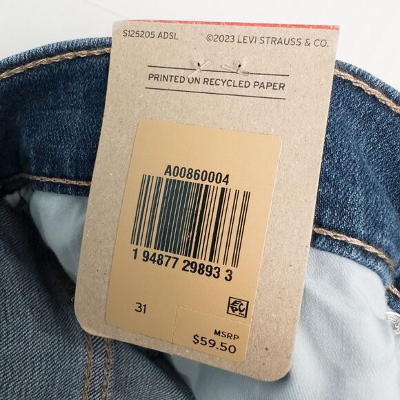 Levi's 311 Shaping Skinny Capris Womens 31 Lapis Dark Wash Mid Rise A00860004 - Picture 8 of 16